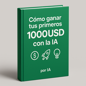 E-Book No es Tarde para la IA – Guía Rápida para Mayores de 45 años(3 E-books) + E-book Cómo generar 1000USD usando la IA (de Regalo)!